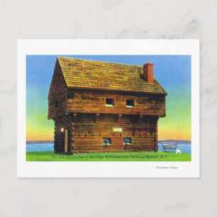 Carte Postale Vieux Saratoga Champ de bataille Blockhouse Extéri