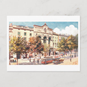 Carte Postale Vieux Teatro Principal, Barcelone, Espagne