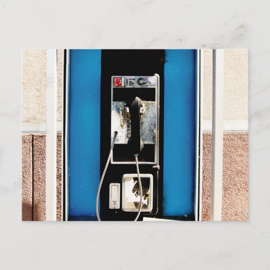 Carte Postale Vieux Téléphone Public (Devant)