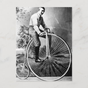 Carte Postale Vieux Timey Pennyfarthing Vélo victorien