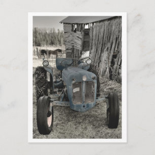 Carte Postale vieux tracteur