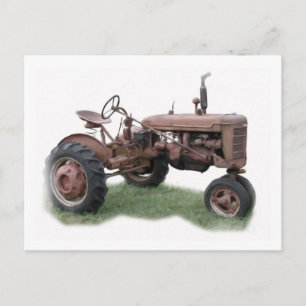 Carte postale Vieux tracteur agricole
