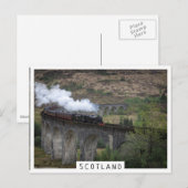 Carte Postale Vieux train à vapeur sur le viaduc de Glenfinnan (Devant / Derrière)