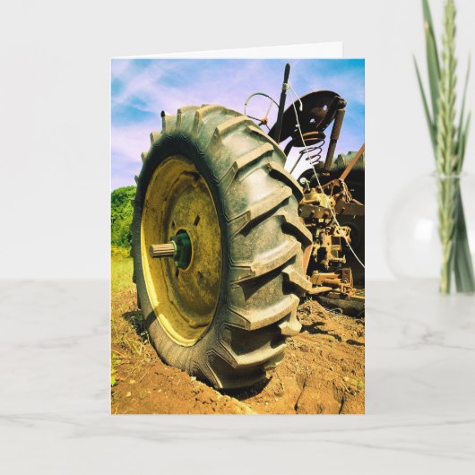 Carte postale Vieux, Travaillant, Tracteur Vert (Devant)