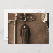 Carte Postale Vieux valise Brown (Devant / Derrière)