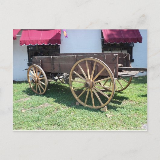 Carte Postale Vieux Wagon en bois (Devant)