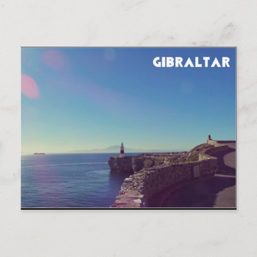 Carte Postale View of Africa from Gibraltar Lighthouse (Devant)