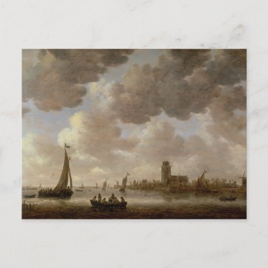 Carte Postale View of Dordrecht Downstream from the Grote Kerk, (Devant)