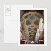 Carte Postale View of the coffered Library ceiling with gilded s (Devant / Derrière)