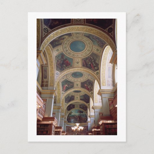 Carte Postale View of the coffered Library ceiling with gilded s (Devant)