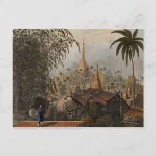 Carte Postale View of the Great Dadagon Pagoda and Ent Scener