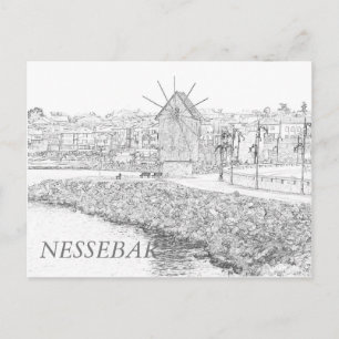 Carte Postale View on Old Town of Nessebar