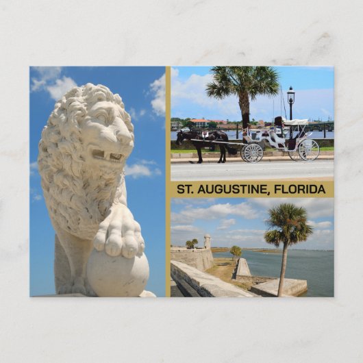Carte Postale Views of St. Augustine, Florida (Devant)