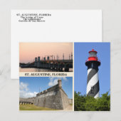 Carte Postale Views of St. Augustine, Florida (Devant / Derrière)