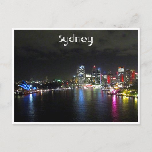 Carte Postale vif nuit de sydney (Devant)