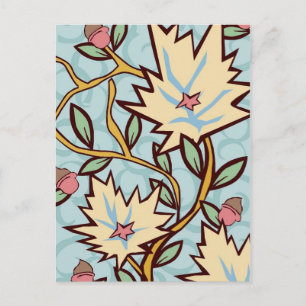 Carte Postale Vigne à fleurs Art nouveau