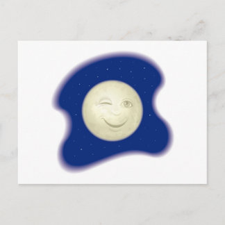 Carte Postale Vignette de pleine lune clin d'œil