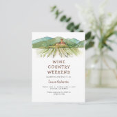 Carte Postale Vignoble Aquarelle week-end Bachelorte (Debout devant)