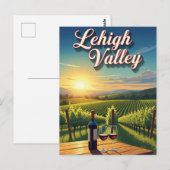 Carte Postale Vignoble dans la vallée de Lehigh en Pennsylvanie (Devant / Derrière)