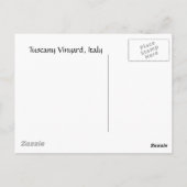 Carte Postale Vignoble de Toscane (Dos)