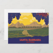 Carte Postale Vignoble en Père Noël Barbara, Californie (Devant / Derrière)