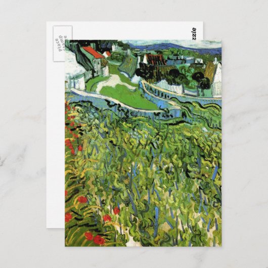 Carte Postale Vignobles avec vue sur Auvers par Vincent van Gogh (Devant / Derrière)