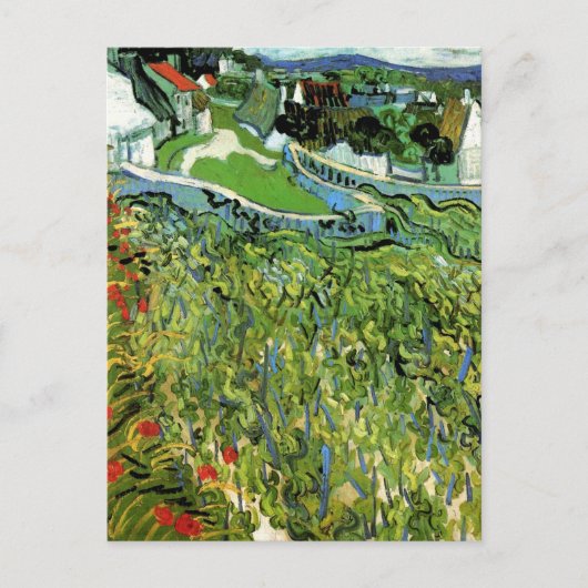 Carte Postale Vignobles avec vue sur Auvers par Vincent van Gogh (Devant)