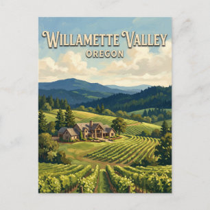 Carte Postale Vignobles de la vallée de Willamette Salem Oregon