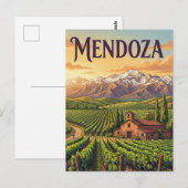 Carte Postale Vignobles de la vallée d'Uco (Devant / Derrière)