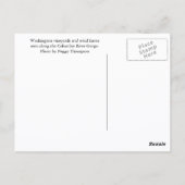 Carte Postale Vignobles de l'État de Washington et fermes éolien (Dos)