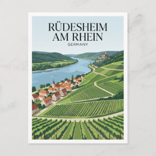 Carte Postale Vignobles de Rüdesheim am Rhein Allemagne Voyage C
