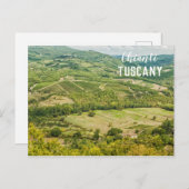 Carte Postale Vignobles paysages le matin dans le Chianti (Devant / Derrière)