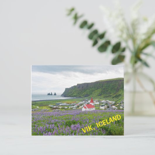 CARTE POSTALE VIK, ISLANDE (Debout devant)