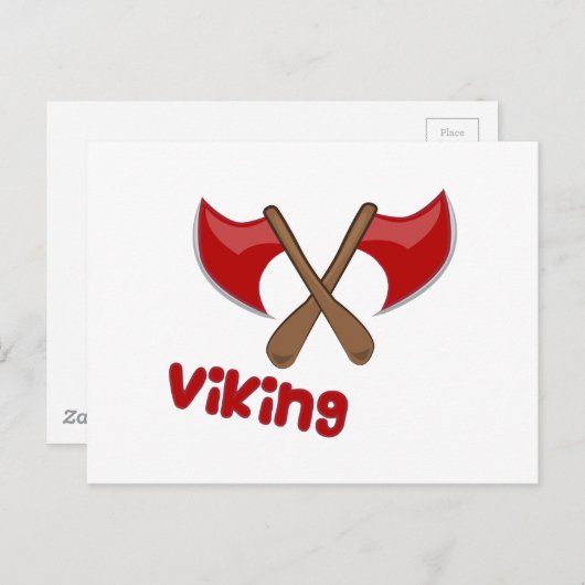 Carte Postale Viking Ax (Devant / Derrière)