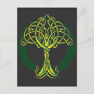 Carte Postale Viking Celtic Knotwork Arbre de vie
