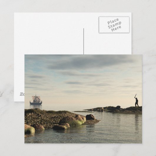 Carte Postale Viking Longship Homecoming (Devant / Derrière)