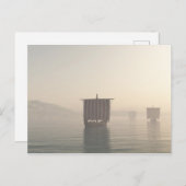 Carte Postale Viking Longships in the Mist (Devant / Derrière)