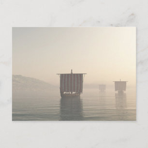 Carte Postale Viking Longships in the Mist