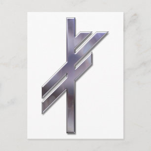 Carte Postale Viking Rune-chance-argent