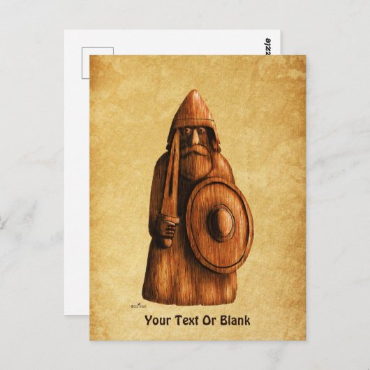 Carte Postale Viking rustique (Devant / Derrière)