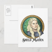 Carte Postale Viking Shield Maiden (Devant / Derrière)