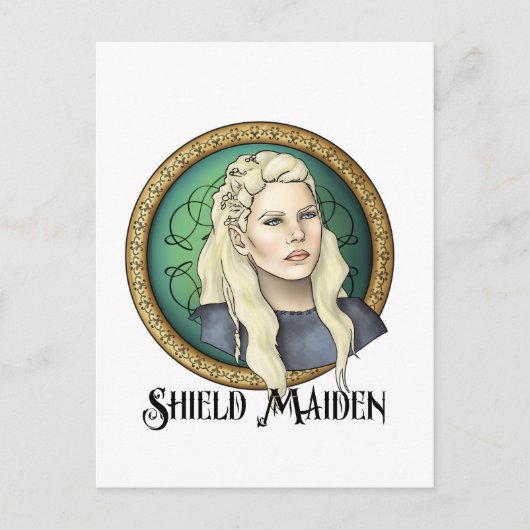 Carte Postale Viking Shield Maiden (Devant)