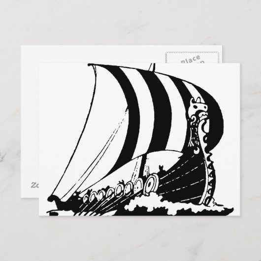 Carte Postale Viking Ship (Devant / Derrière)