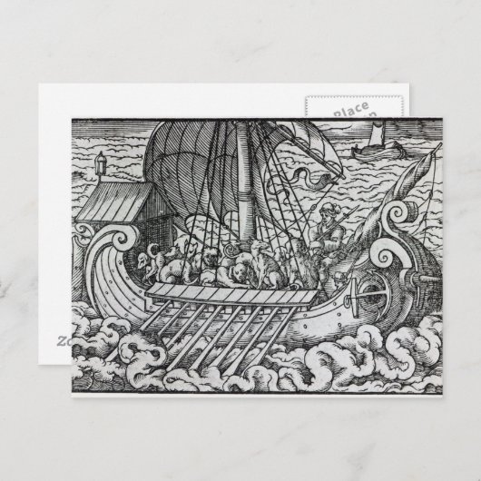 Carte Postale Viking Ship (Devant / Derrière)