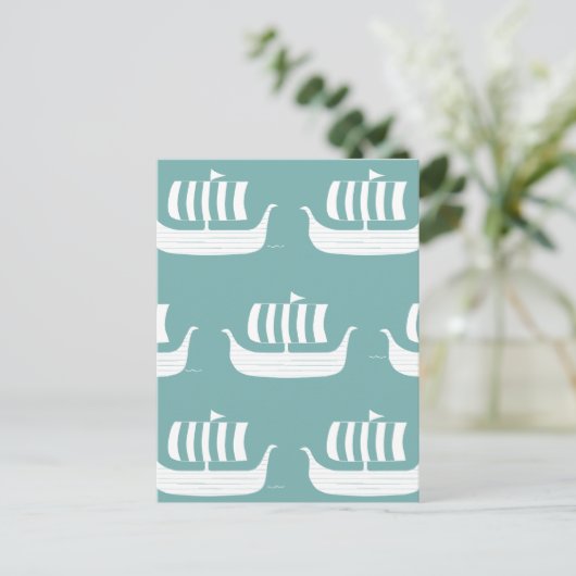 Carte postale Viking ships (Debout devant)