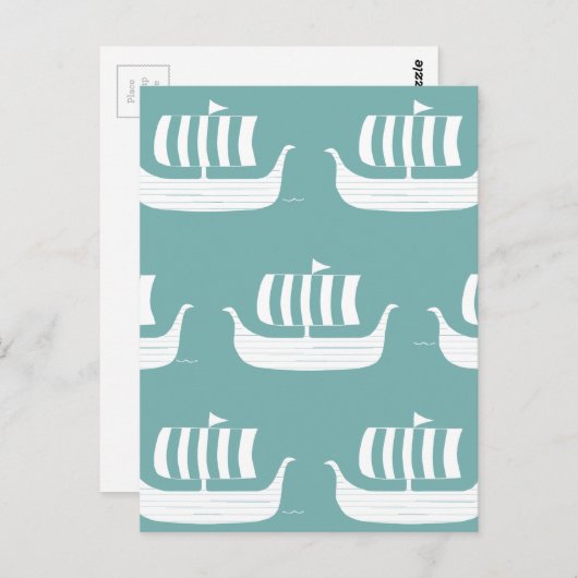 Carte postale Viking ships (Devant / Derrière)