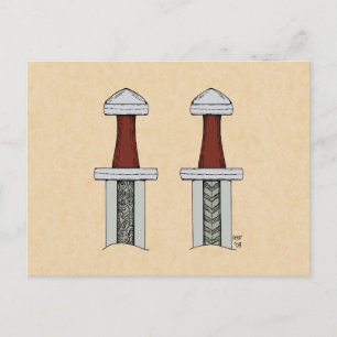 Carte Postale Viking Sword Motif Welding
