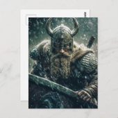 Carte Postale Viking Warrior (Devant / Derrière)