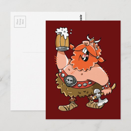 CARTE POSTALE VIKING WARRIOR (Devant / Derrière)