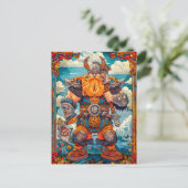 Carte Postale Viking Warrior avec Ax Norse Mythology Comic (Debout devant)